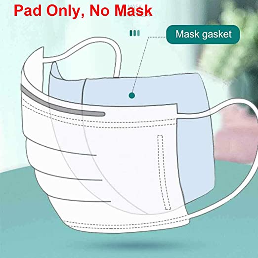 100pcs/Bag Disposable Face Mask Pad Gasket Cotton Filter Paper Slot for Universal Mouth Dust Mask Replacement Mat, Great for Protect Health