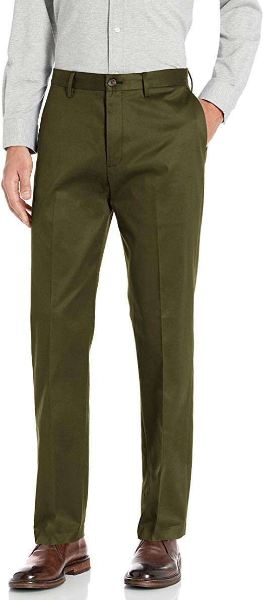 Amazon Brand - Buttoned Down Men's Relaxed Fit Flat Front Non-Iron Dress Chino Pant