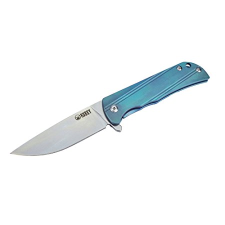 KUBEY D2 Steel Ball Bearing Fast Opening EDC Pocket Knife, TC4 Titanium Handle, 7-1/2-Total Length, Mother's Day /Father's Day, Best Gifts