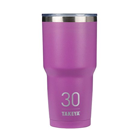 Takeya Originals Insulated Stainless Steel Tumbler with Sip Lid, Orchid, 30 Ounce