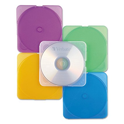 Verbatim TRIMpak CD and DVD Storage Cases - 5 Assorted Colors (10-Pack) 93804