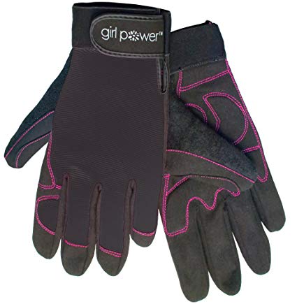 ERB Safety Products 28862 MGP 100 Girl Power Mechanics Glove, 10" Height, 1" Wide, 5" Length, Nylon/Synthetic Leather, Small, Black