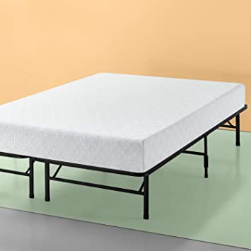 Zinus Set, Full 12 Inch Gel-Infused Green Tea Memory Foam Mattress and Gene SmartBase Platform Bed Frame / Mattress Foundation