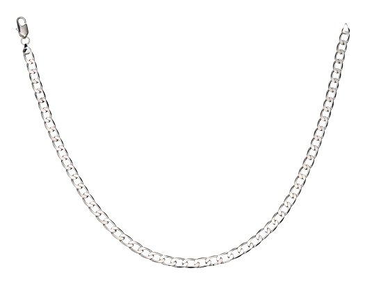 Silvadore - Mens Silver Curb Chain Necklace - 20'' (51cm) 36G 8mm - 925 Sterling Silver Plated - Free Gift Boxed - GUARANTEED QUALITY