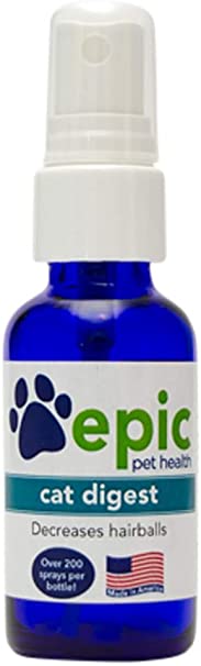 Cat Digest -Natural Electrolyte Supplement That Reduces Hairballs, Promotes Healthy Digestion, and Helps with Constipation (1 Ounce, Spray)