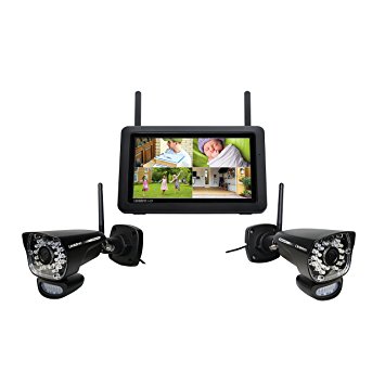 Uniden UDR780HD DIY Security 7" LCD Monitor with 2 1080p HD Cameras, Black