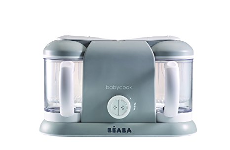 BEABA Babycook Plus 4 in 1 Steam Cooker and Blender, 9.4 cups, Dishwasher Safe, Cloud