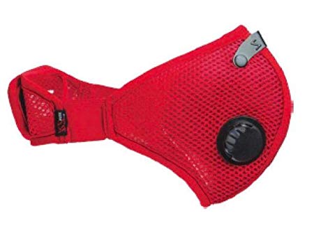 M2 Mesh Dust/Pollution Mask for Air Filtration by RZ Mask w/2 Filters - Red - Large