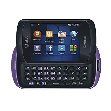 Pantech Swift P6020 Unlocked GSM Slider Cell Phone - Purple
