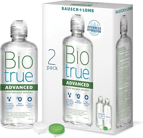 Biotrue Advanced Multi-Purpose Solution for Soft Contact Lenses, 300 mL (Pack of 2)