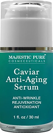 Majestic Pure Anti Aging Serum, Antioxidant Blue Marine Algae Caviar Anti Wrinkle Serum, Skin Rejuvenation & Nourishment, 1 fl oz