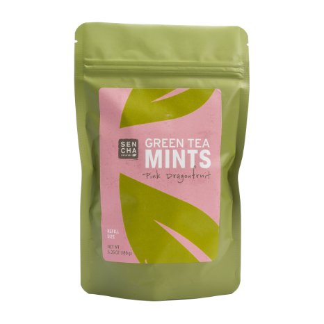 Sencha Naturals, Green Tea Mints, Refill Bag (Pink Dragonfruit)