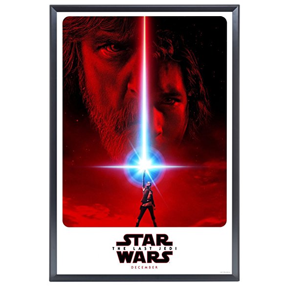 Movie Poster Frame 24x36 Inches, Black SnapeZo 1.25" Aluminum Profile, Front-Loading Snap Frame, Wall Mounting, Professional Series