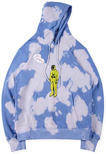 ZYOLLO Unisex Travis Scott ASTROWORLD Tie-dye Astronaut Astronaut Logo ASTROWORLD Super Soft Warm Comfortable Blanket Hoodie