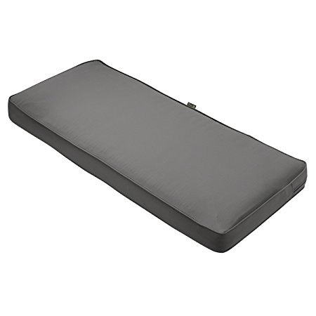 Classic Accessories Montlake Bench Cushion Foam & Slip Cover, Light Charcoal, 42x18x3" Thick