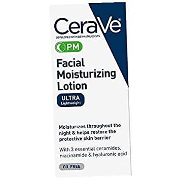 PM Facial Moisturizing Lоtion Night Cream with Hyаluronic Acid and Niacinamide Ultra-Lightwеight, Moisturizer for Face | 3 Ounce Pack of 1 (3 Ounce)