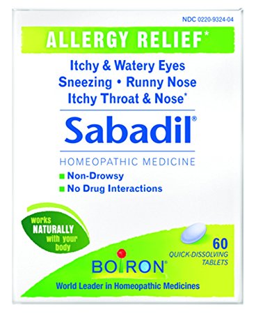 Boiron Sabadil allergy relief tablets, 60 Count