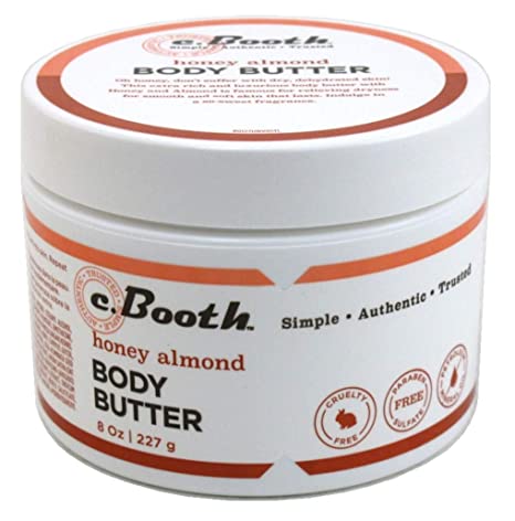 C.Booth Honey & Almond Body Butter 8 Ounce Jar (235ml) (3 Pack)