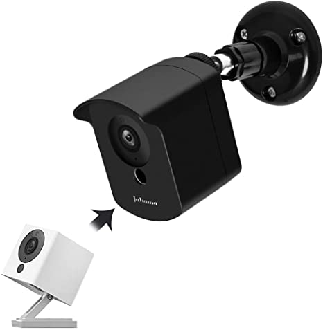 Wyze Cam Wall Mount Bracket, Protective Cover with Security Wall Mount for WyzeCam V2 V1 and Ismart Spot Camera Indoor Outdoor Use (Black, 1 Pack)