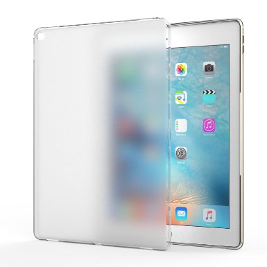 MoKo iPad Pro 129 Case - Premium Soft Silicone Skin Flexible Bumper Transparent TPU Frosted Rubber Back Cover for Apple iPad Pro 129 inch iOS 9 2015 Release Tablet Crystal CLEAR