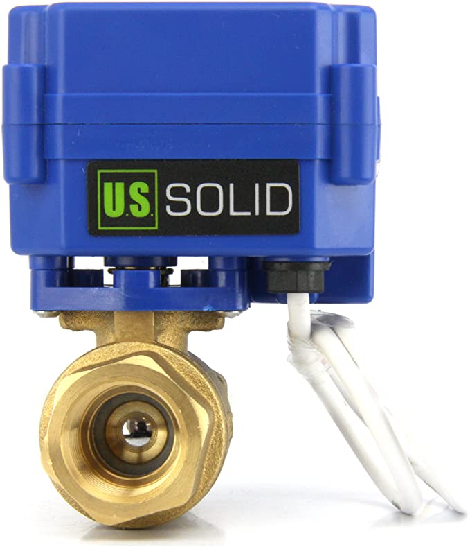 Motorized Ball Valve- 3/4" Brass Electrical Ball Valve with Standard Port, 9-24V AC/DC and 3 Wire Setup by U.S. Solid …
