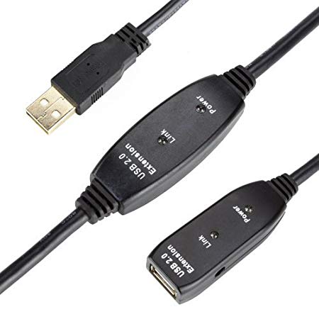 TNP USB Extension Cable 50 ft - High Speed USB 2.0 Active Extender Cord Repeater Booster Type A Male to A Female for External Hard Drive, Printer, Scanner, Mouse, Keyboard, USB Hub, Windows PC, Mac