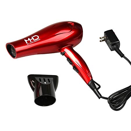 MHD Hair Dryer 1875W Ceramic Blow Dryer High Speed Negative Ionic Dryer