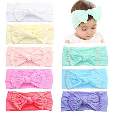 Super Stretchy Knot Nylon Baby Headbands For Newborn Baby Girls Infant Toddlers Kids