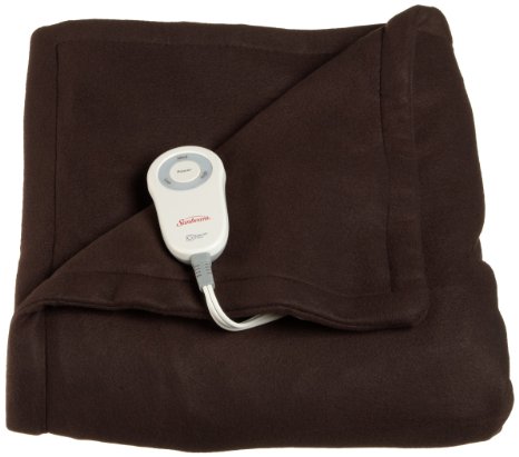 Sunbeam Fleece Heated Throw, Walnut, TSF8US-R470-33A00