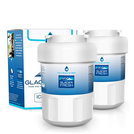 MWF Replacement Refrigerator Water Filter, Compatible with GE MWF, MWFP, MWFA, GWF, GWFA, SmartWater, Kenmore 9991, 46-9991, 469991, by GLACIER FRESH Pack of 2