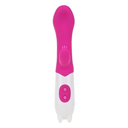 Sexy Diary Classic Style 10 Modes Pronged Clit Stimulator Clitoral G Spot Magic Wand Vibrator Massager Soft Silicone Waterproof Silent Sex Toy Pink