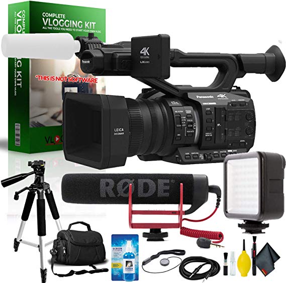 Panasonic AG-UX90 4K/HD Professional Camcorder Complete Vlogging Equipment Kit