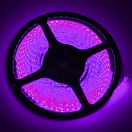 LED Strip Light Pink-Purple Waterproof IP65 3528 SMD 300LEDs, FAVOLCANO 60LEDs/M 16.4 ft/5M 12V DC LED Tape for Christmas, Home, Kitchen, Business, Indoor, Outdoor, Car, Motocycle Decoration