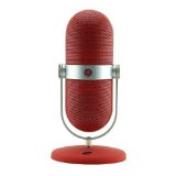 iQualTech Wireless Bluetooth Speaker with built in Mic and Microphone Style Stand Red
