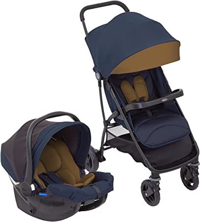 Graco Breaze Lite i-Size Travel System (Pushchair and Car Seat, Birth to 3 Years Approx, 0-15kg) with Raincover, Eclipse