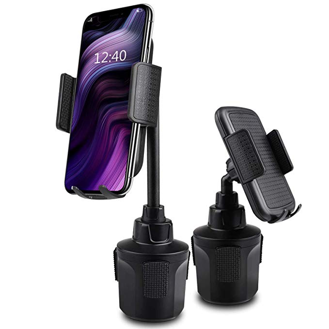EEEKit Car Cup Holder Phone Mount, Universal Adjustable Car Cup Phone Holder for iPhone Xs XS Max XR X 8 Plus 7 6s 6 Plus, Samsung Galaxy S10 S10  S9 S9  S8 S7 Note & Any Cell Phones