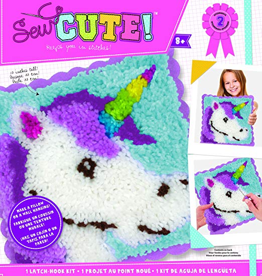 ColorBok 74195 Sew Cute Latch Hook Kit Unicorn, Multi