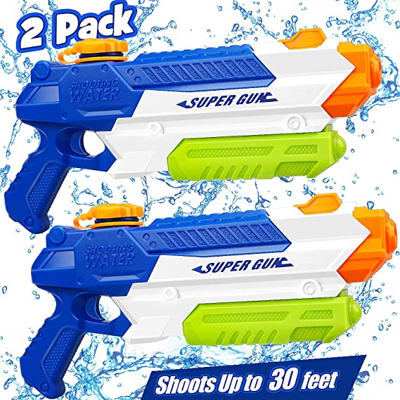 Toy Life 2 Pack Water Guns for Kids or Adults - Super Blaster Soaker Water Gun -Squirt Gun - Kids Outdoor Toys and Games for Boys, Girls - Pool Water Guns Summer Toy for Toddlers, Kids, Adults