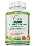 Viternals Ultimate All-in-One Weight loss Complex with Garcinia Cambogia Extract Green Coffee Bean Extract Raspberry KetonesAfrican Mango Glucomanna and more Ingredients Super Blend Best Weight Loss and Appetite Control Supplement for Women and Men 1340mg 60 Pills
