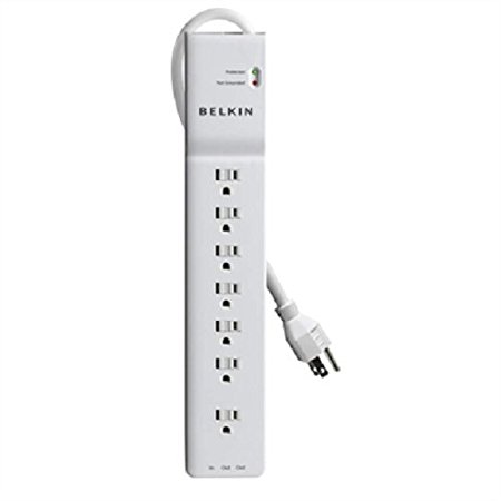 Belkin 7-Outlet Surge Protector with 4-Foot Cable (BE107201-04)