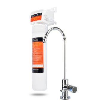 LAUNCH SPECIAL 30 OFF LIMITED TIME ONLY Brondell H2O Coral 1-Stage Under Counter Water Filter System with LED Faucet WQA Gold Seal Certified