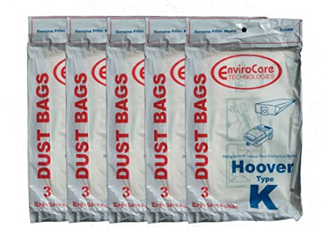 15 Hoover Type K Spirit Vacuum Bags, Canisters, Encore, Supremacy, Older Runabout Vacuum Cleaners,4010028K, 4010100K, H-4010100KES