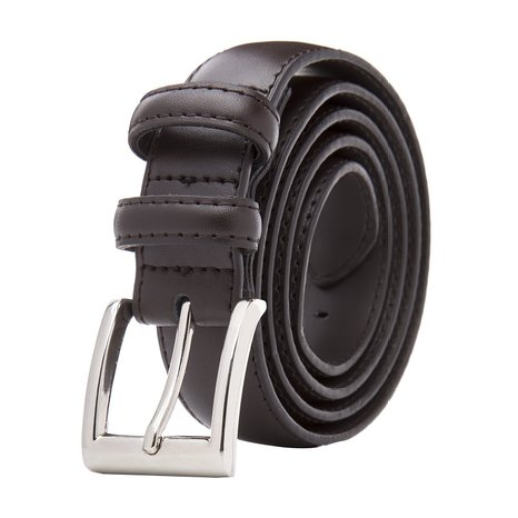 Men's Classic Dress Leather Belt, Black & Brown Colors, Regular Big & Tall Sizes