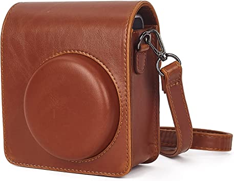 Phetium Instant Camera Case Compatible with Instax Mini 40,PU Leather Bag with Pocket and Adjustable Shoulder Strap (Brown)