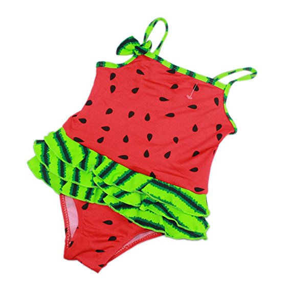 Taiycyxgan Baby Toddler Girls 1-4T One-Piece Swimsuit Watermelon Swimwear Tankini