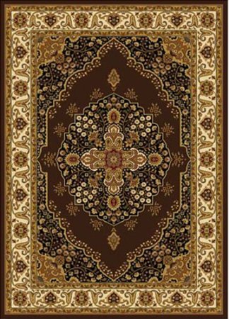 Home Dynamix 1-HD2319-511 Royalty Collection Traditional Area Rug, 7-Feet 8-Inch by 10-Feet 4-Inch, Brown/Ivory