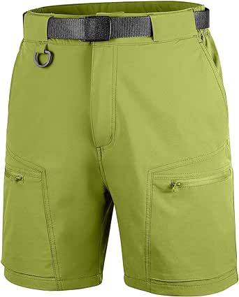 FREE SOLDIER Men's Cargo Hiking Shorts with Belt Lightweight Quick Dry Tactical Shorts with Pockets for Casual Work Golf