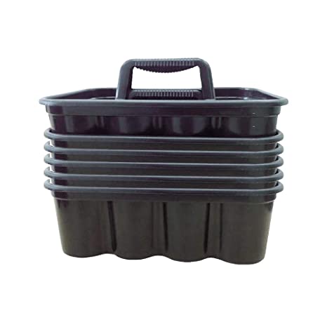 Rubbermaid Commercial Products FG315488BLA Deluxe Carry Caddy, Black (Pack of 6)