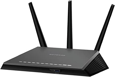 NETGEAR Nighthawk R7350 AC2400 Router: Fast Beamforming Wi-Fi for Gaming, 4K UHD Streaming. 2400Mbps, 2500 Sq Ft, QoS, Dual Core, 2.4   5GHz, 5 x GIGABIT   USB 3.0 Port, Smart WiFi Router R7350-NAS