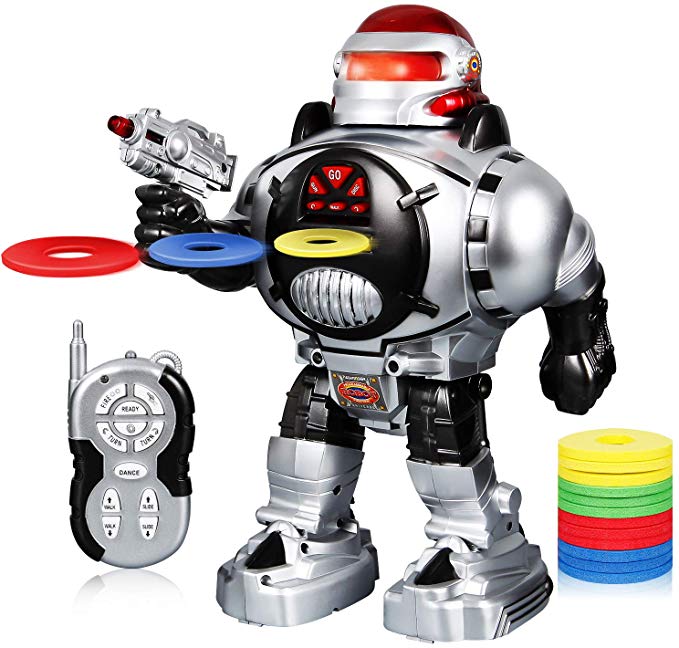 SGILE Kids Remote Control Robot - Programmable Interactive Toy with LED Eyes, Gift for Boys Girls